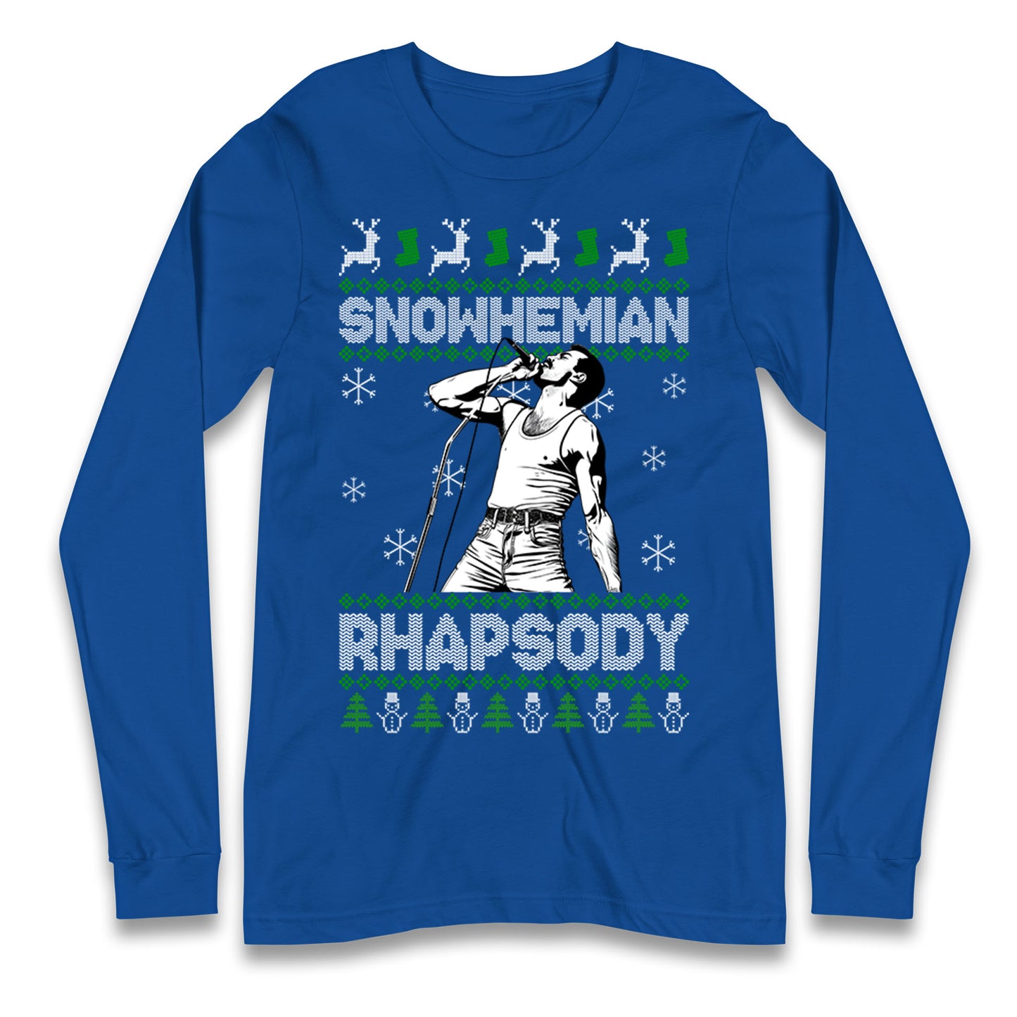 Freddie Mercury Christmas Longsleeve T Shirt