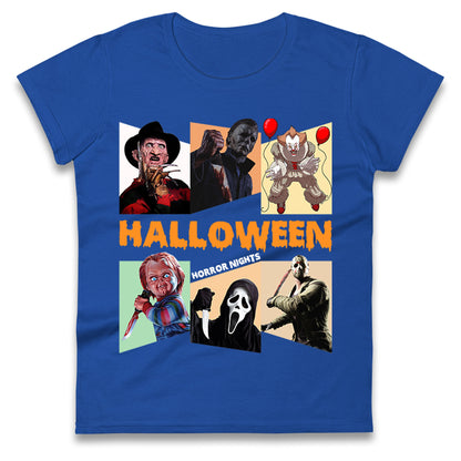 Horror Characters Halloween Horror Nights Womens t shirts