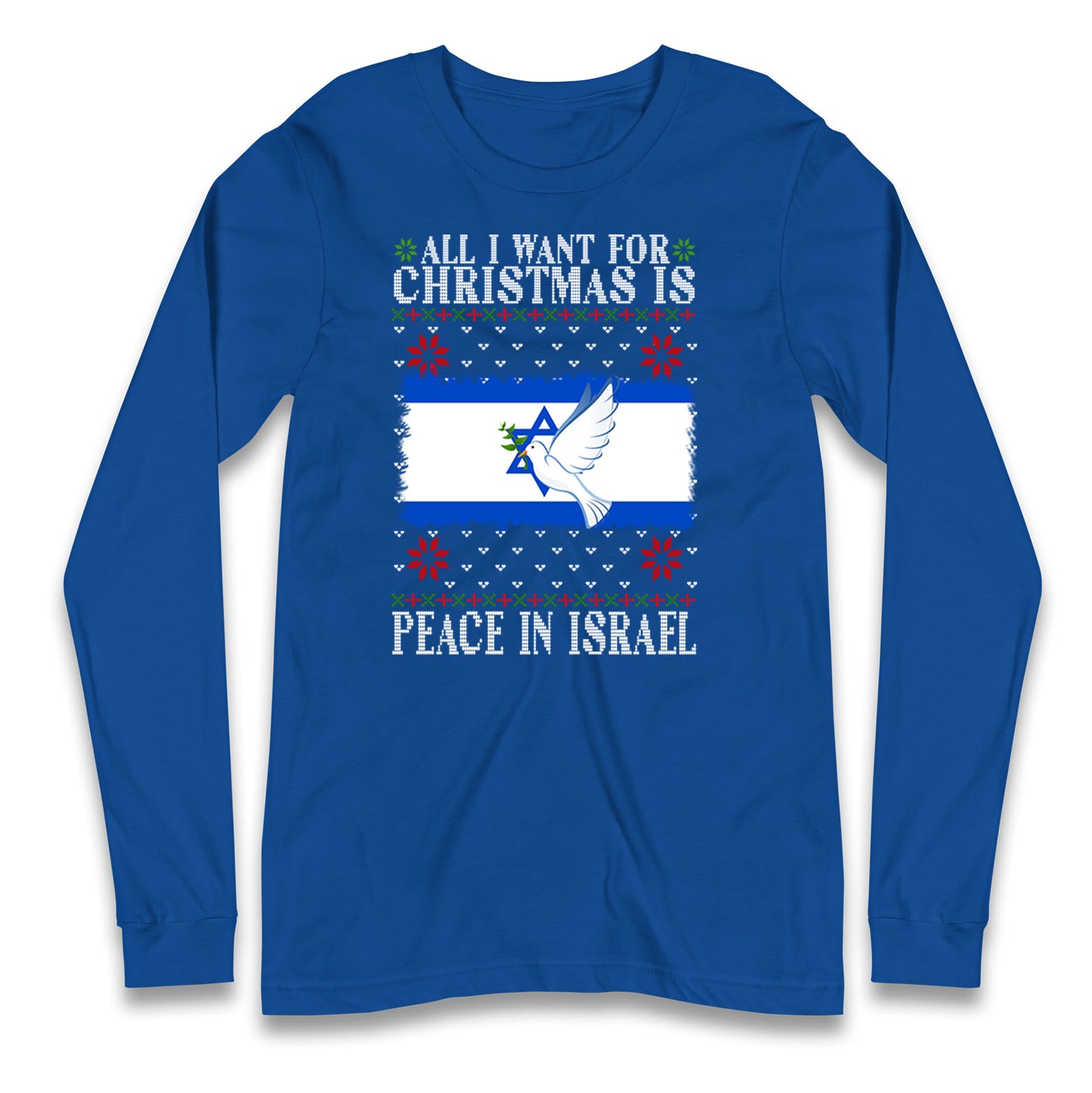 peace in israel long sleeve t shirt