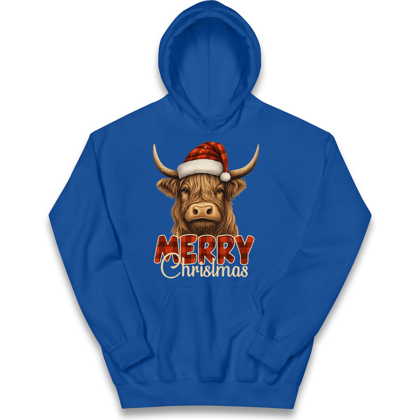 Highland Cow Christmas Kids Hoodie