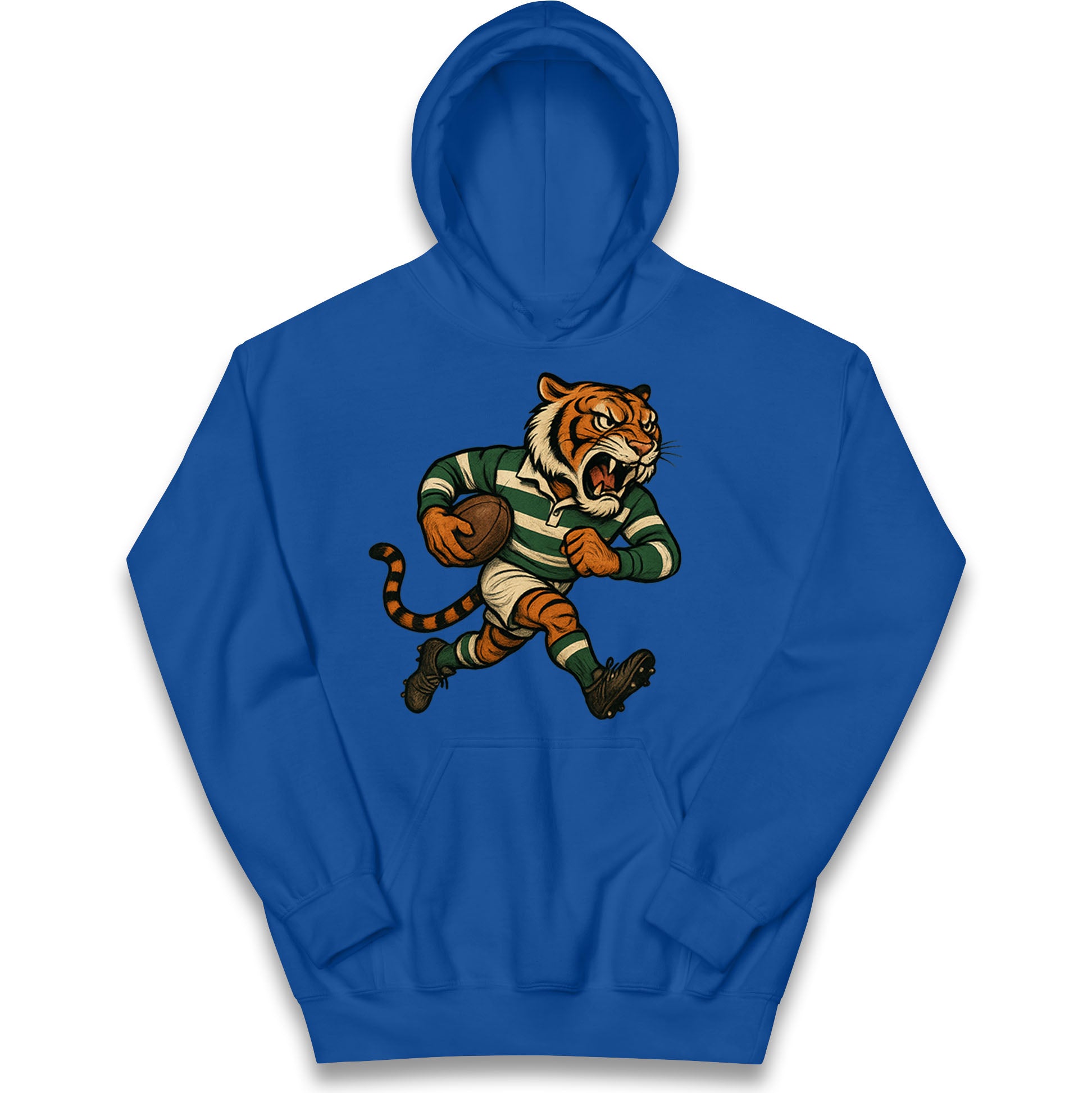 Retro Leicester Tigers Rugby Union Kids Hoodie 