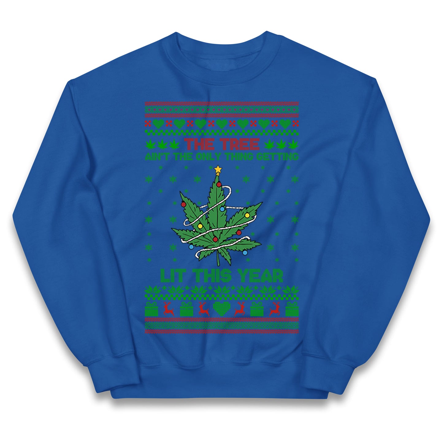 Cannabis Christmas Kids Jumper