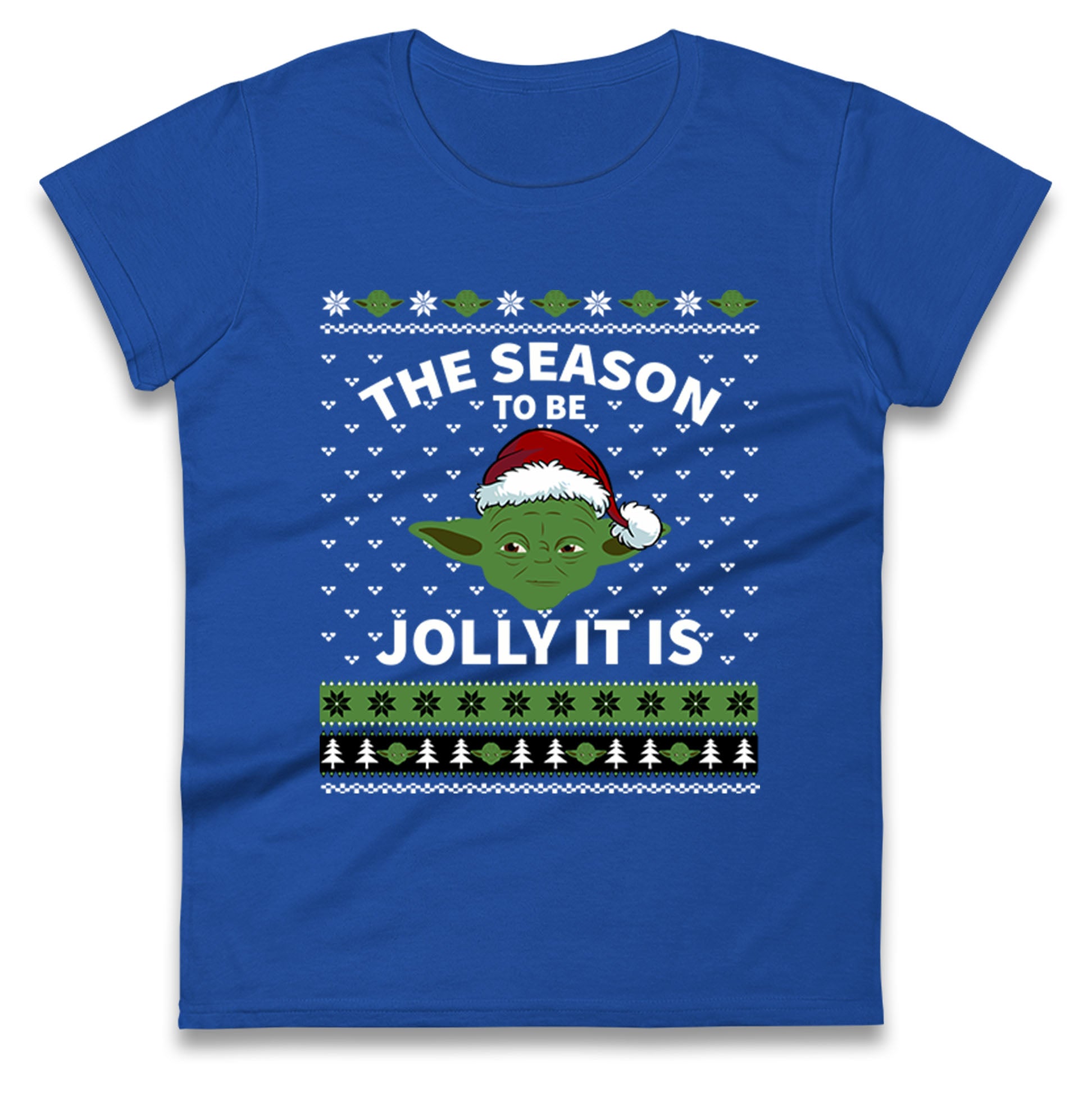 Yoda Christmas Ladies T Shirt