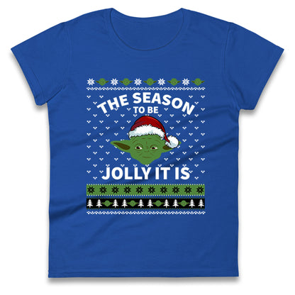 Yoda Christmas Ladies T Shirt