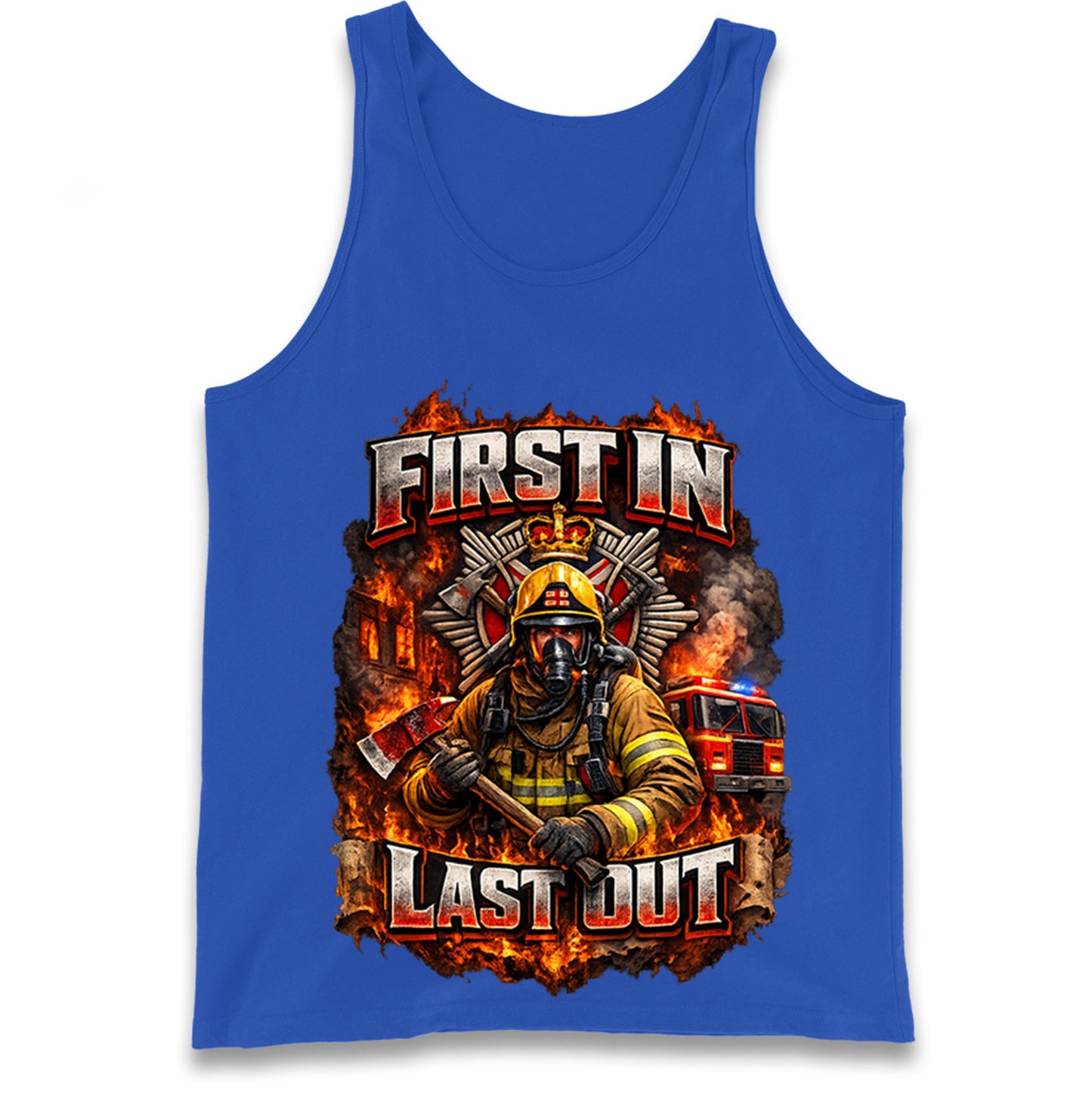 Firefighter First in Last Out Tank Top