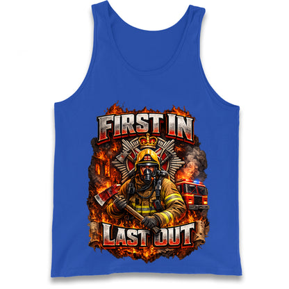 Firefighter First in Last Out Tank Top