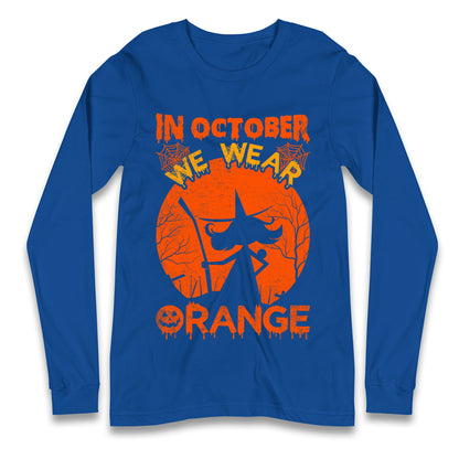 In October We Wear Orange Halloween T Shirt
