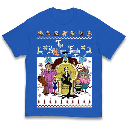 Scary Addams Christmas Kids T Shirt