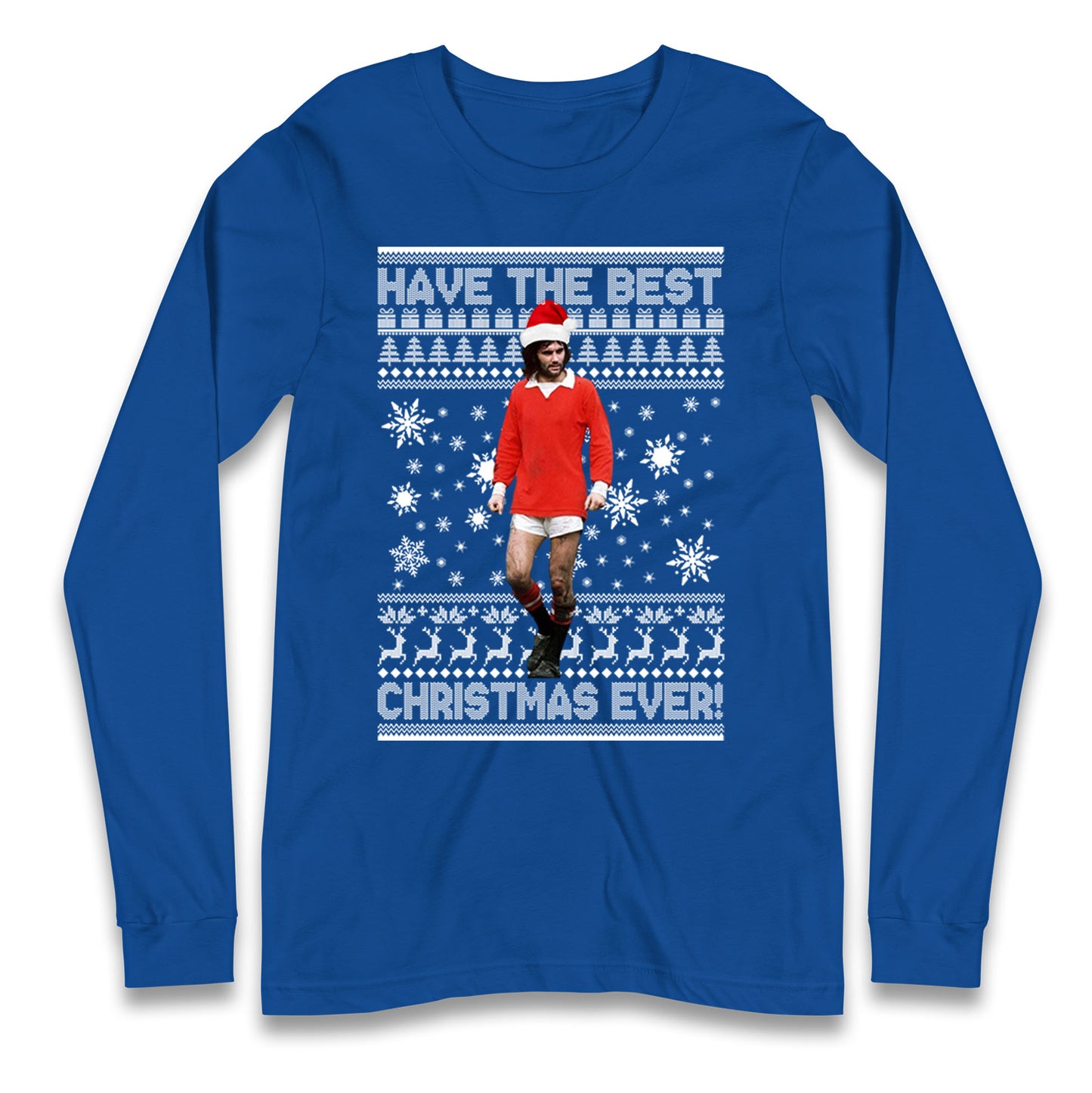 Christmas George Best Longsleeve T Shirt