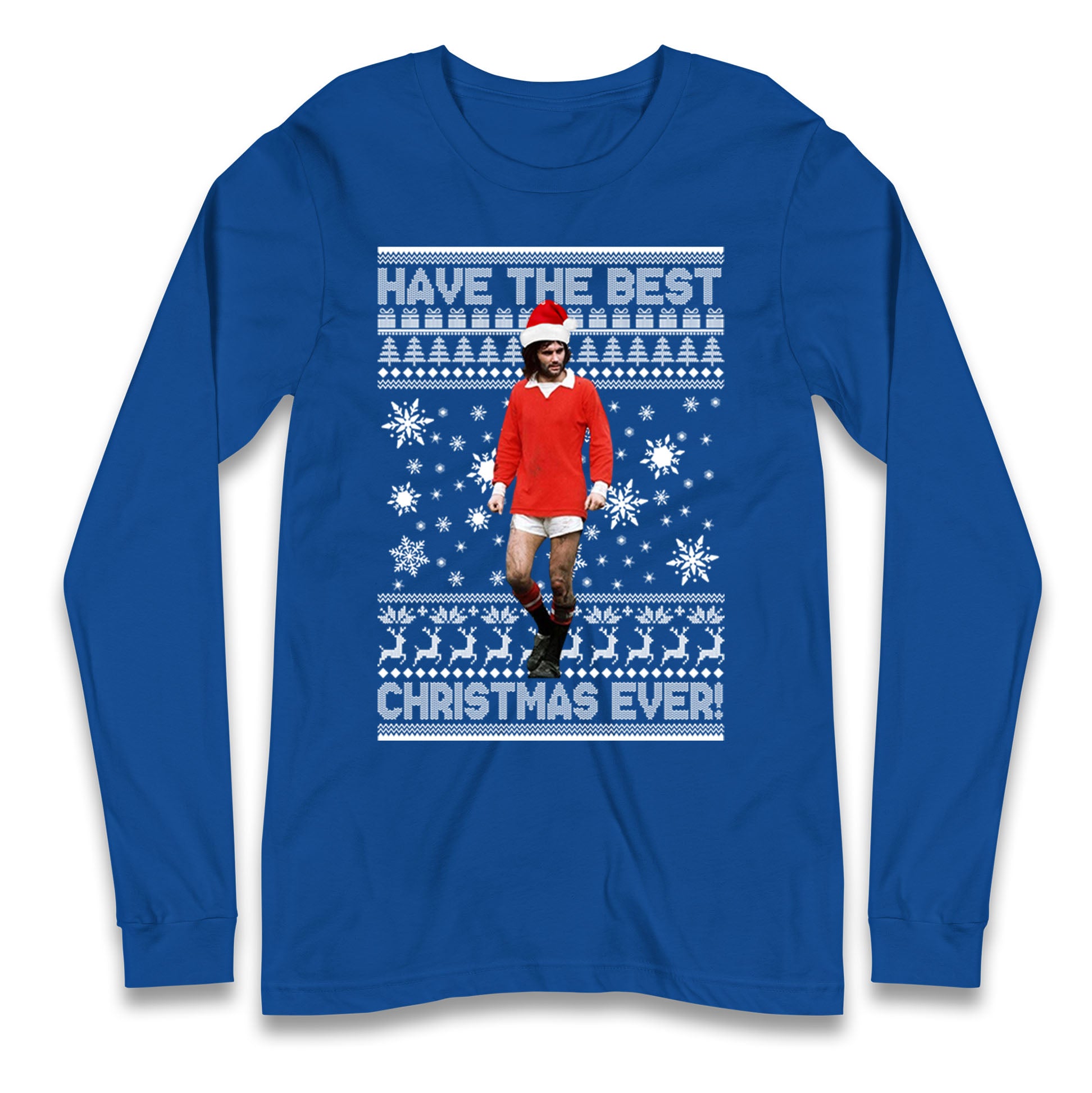 Christmas George Best Longsleeve T Shirt