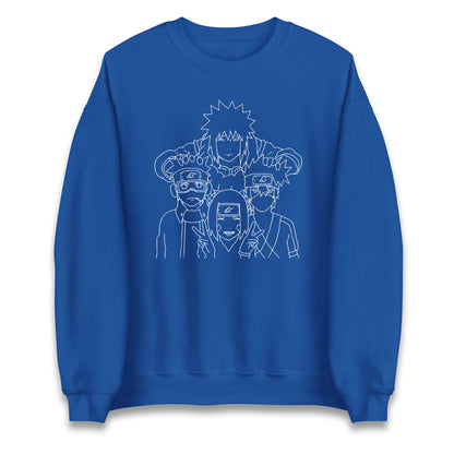 Naruto Shippuden Sweatshirt Minato Namikaze Kakashi Hatake Obito Uchiha Rin Nohara Top