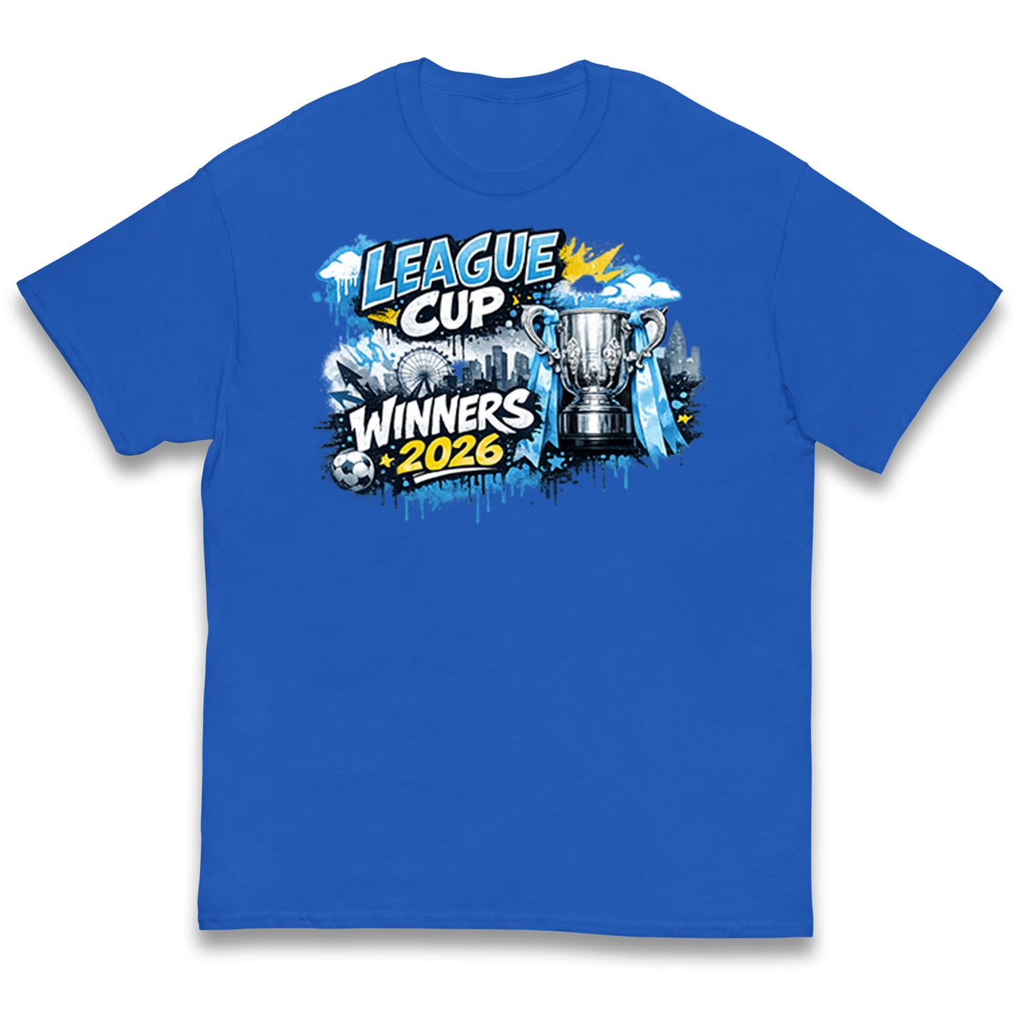 Man City League Cup Winners 2026 Kids T Shirt