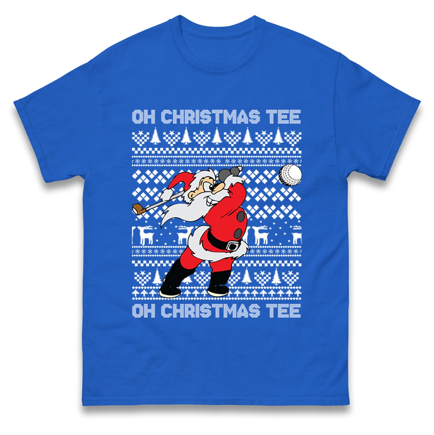 Santa Golfing Christmas T Shirt