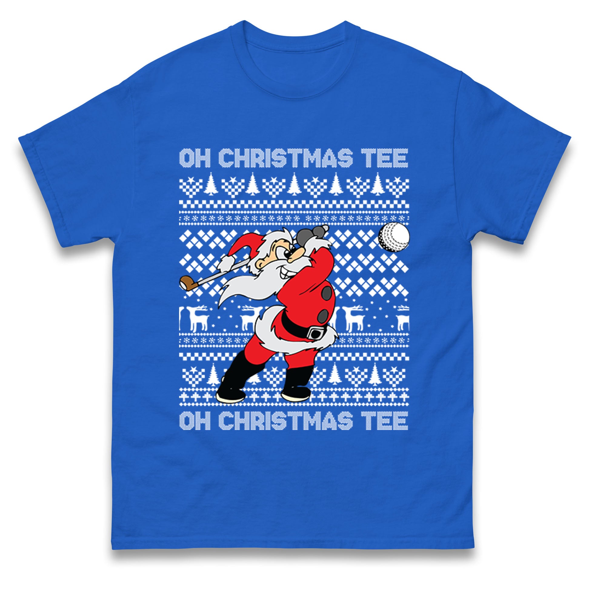 Santa Golfing Christmas T Shirt