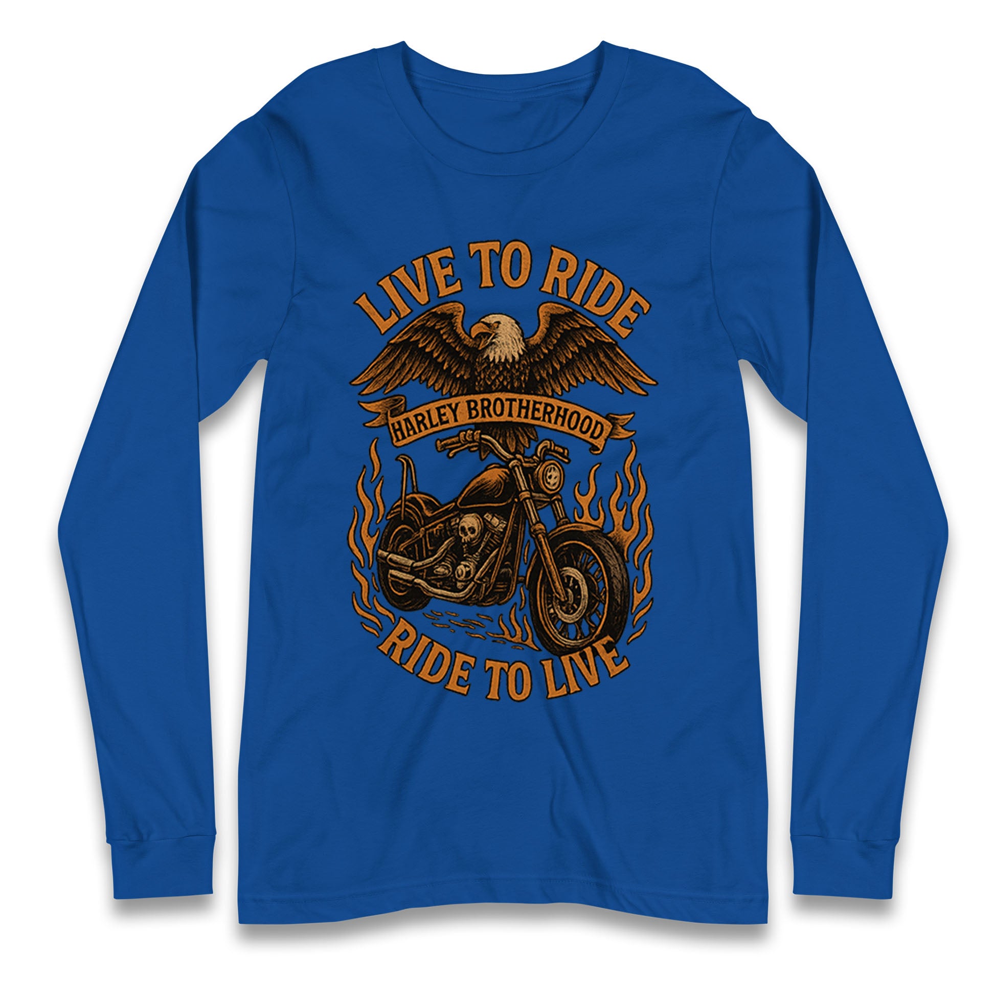 Harley Brotherhood Live To Ride Ride To Live Long Sleeve Shirt