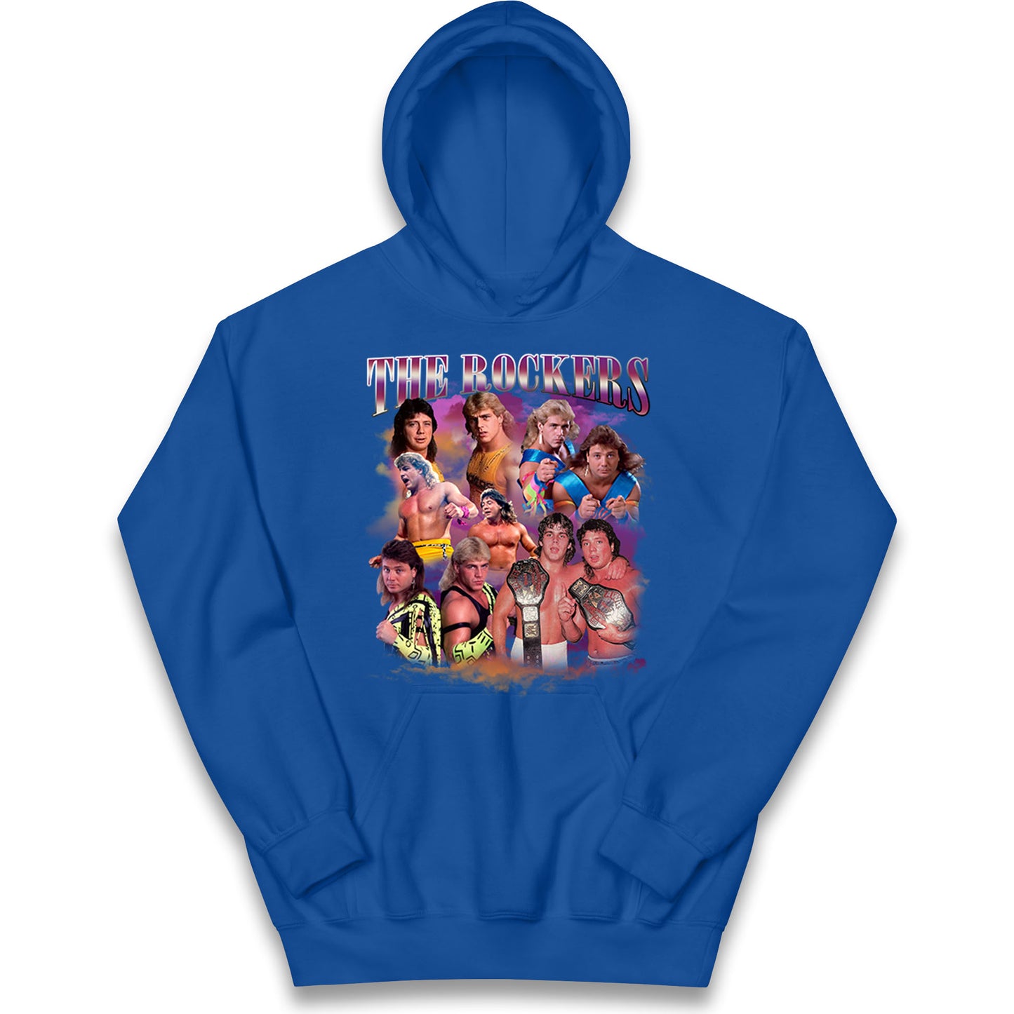 Retro The Rockers Bootleg Wrestling Kids Hoodie