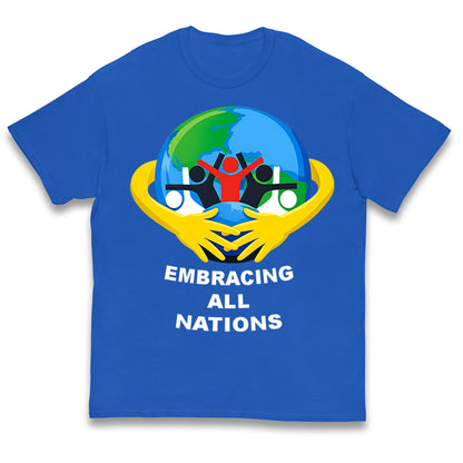 Embracing All Nations Kids T Shirt