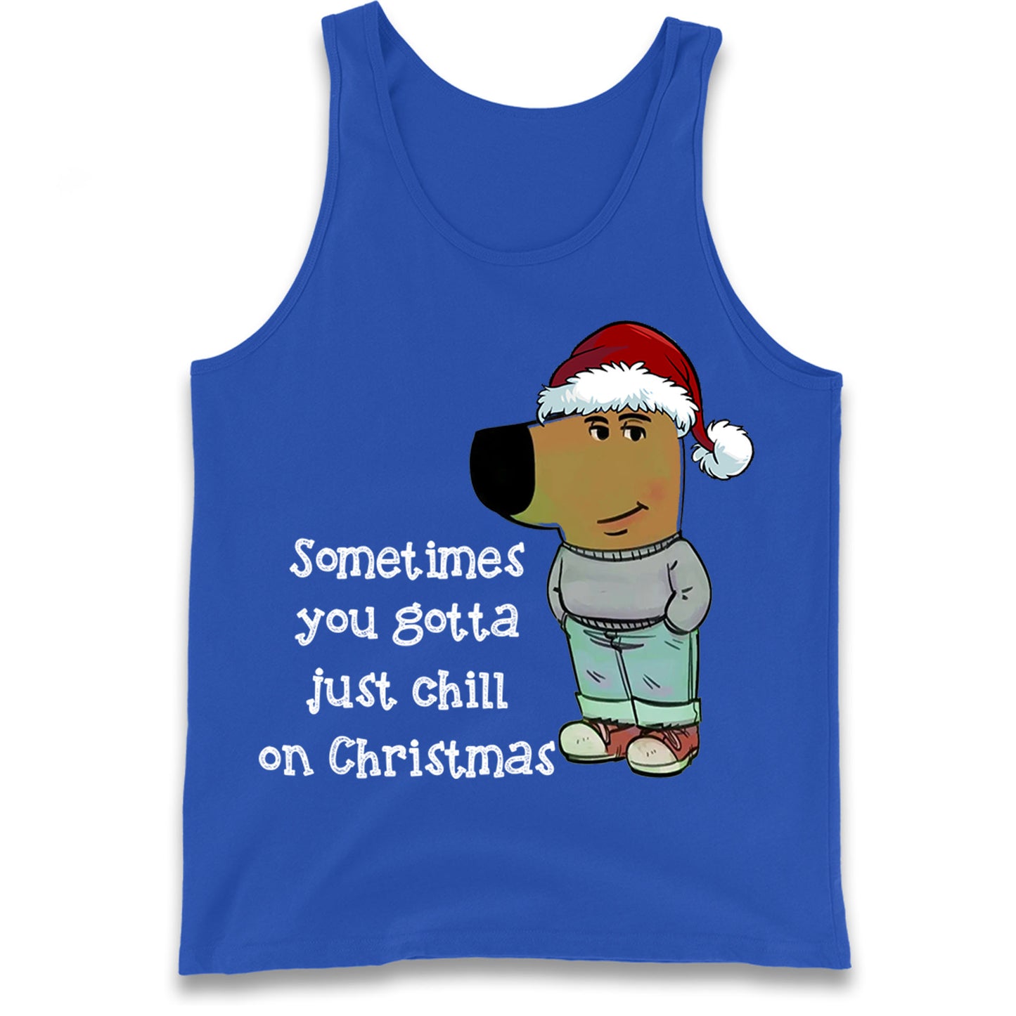 christmas chill guy tank top