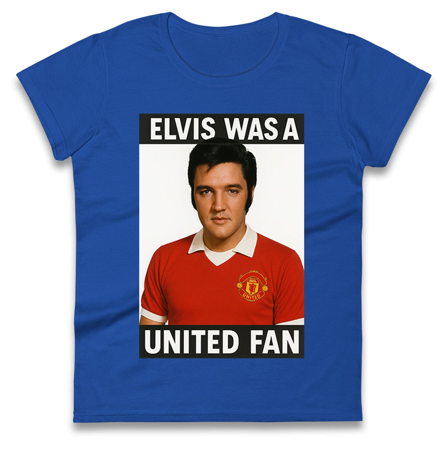 Elvis Presley Mnchester United Ladies T Shirt
