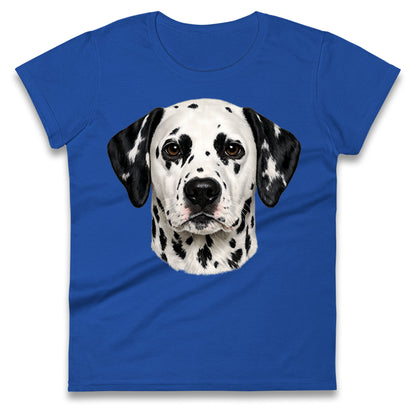 Dalmatian Dog Face Ladies T Shirt 