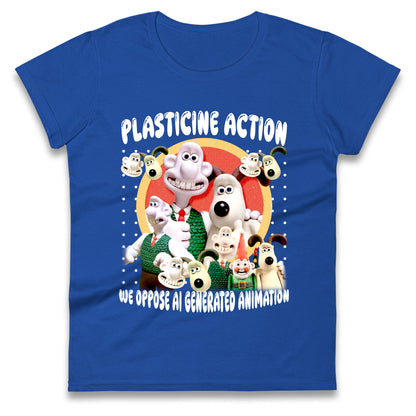 Plasticine Action Figure Ladies T Shirt