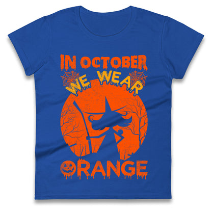 In October We Wear Orange Halloween t shirt
