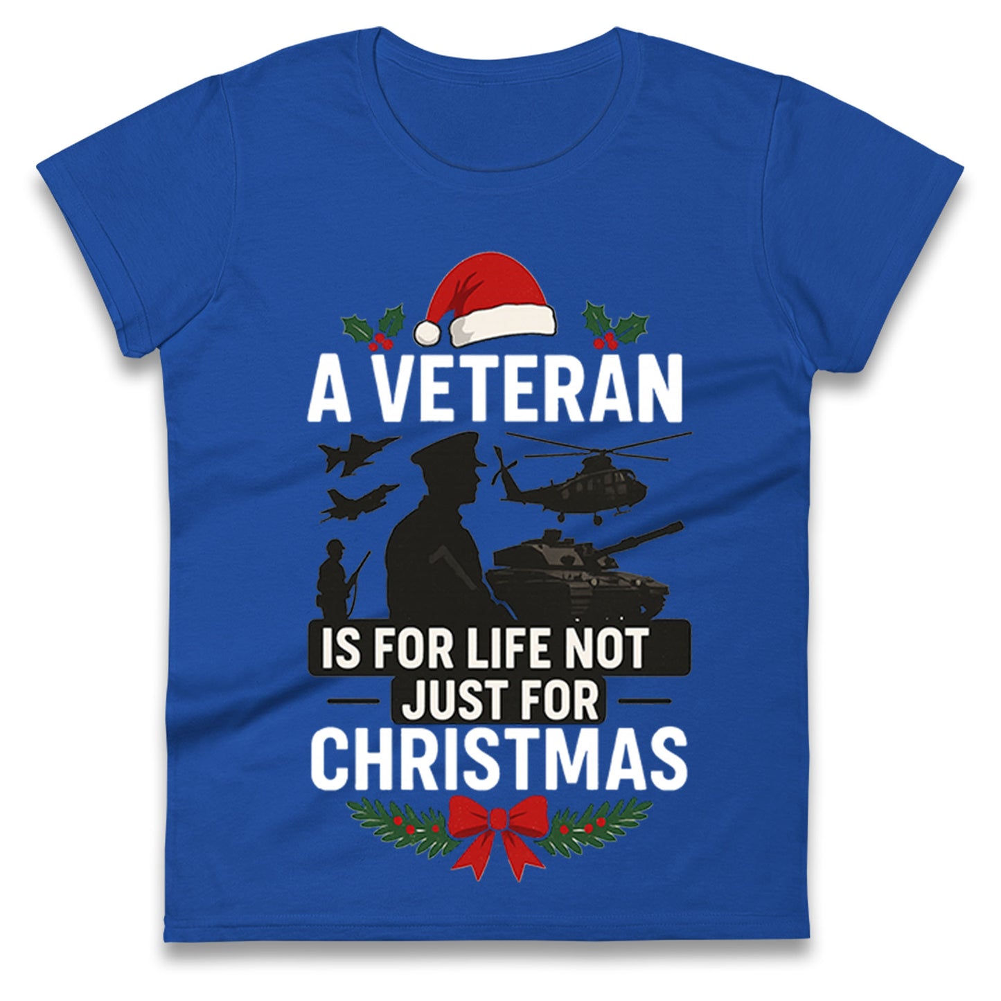Veteran Christmas Ladies T Shirt 
