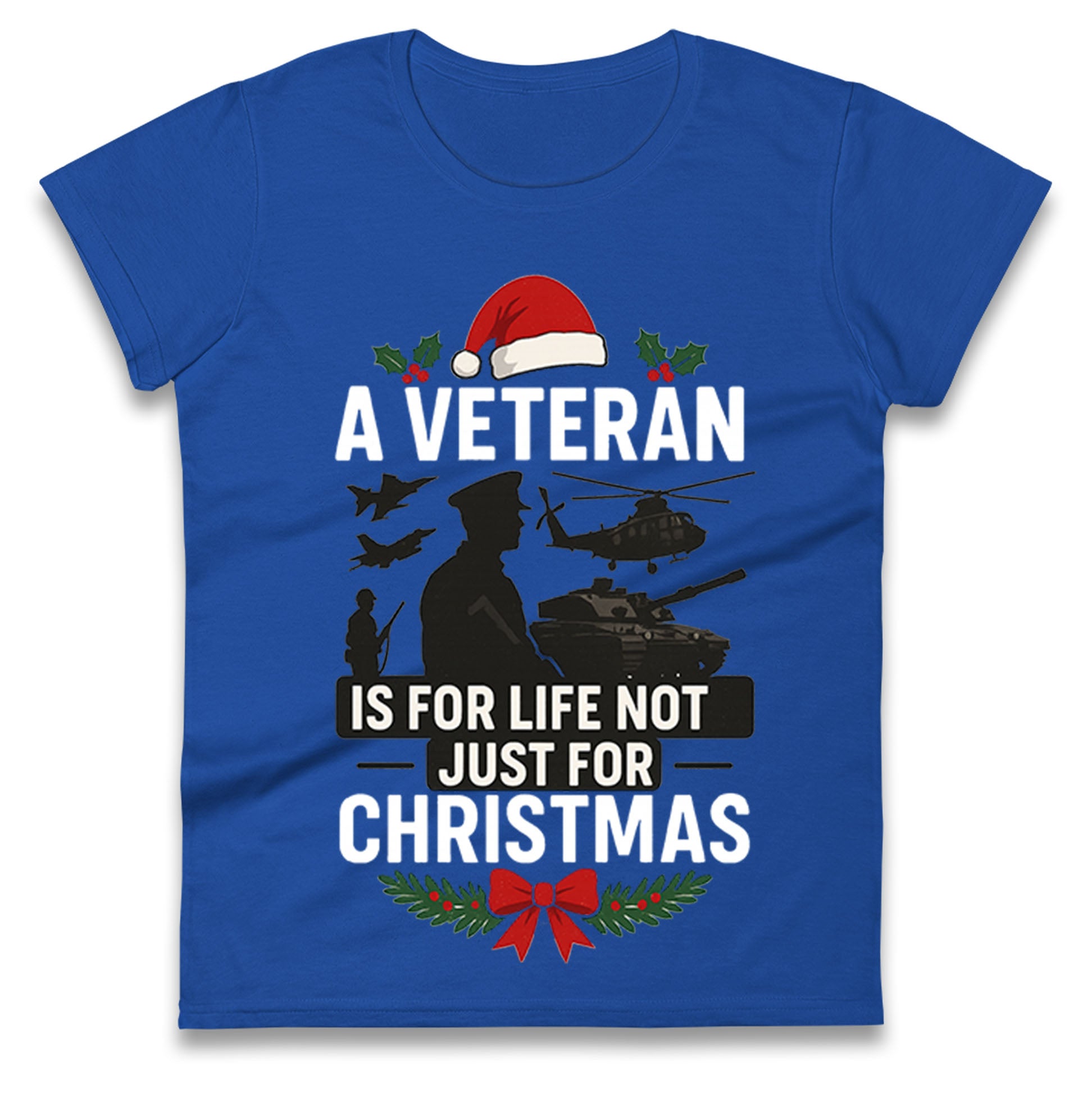 Veteran Christmas Ladies T Shirt 