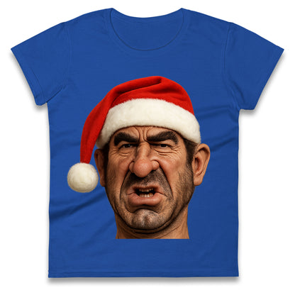Eric Cantona Xmas Ladies T Shirt