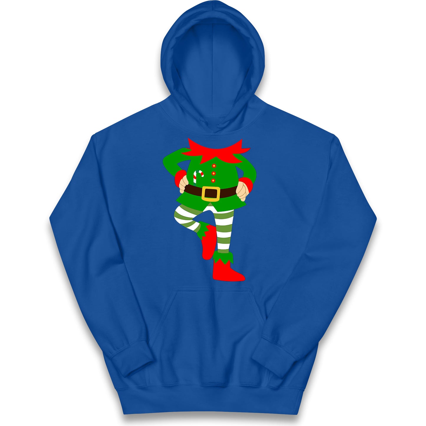 Personalise Christmas Party Wear Elf Kids Hoodie