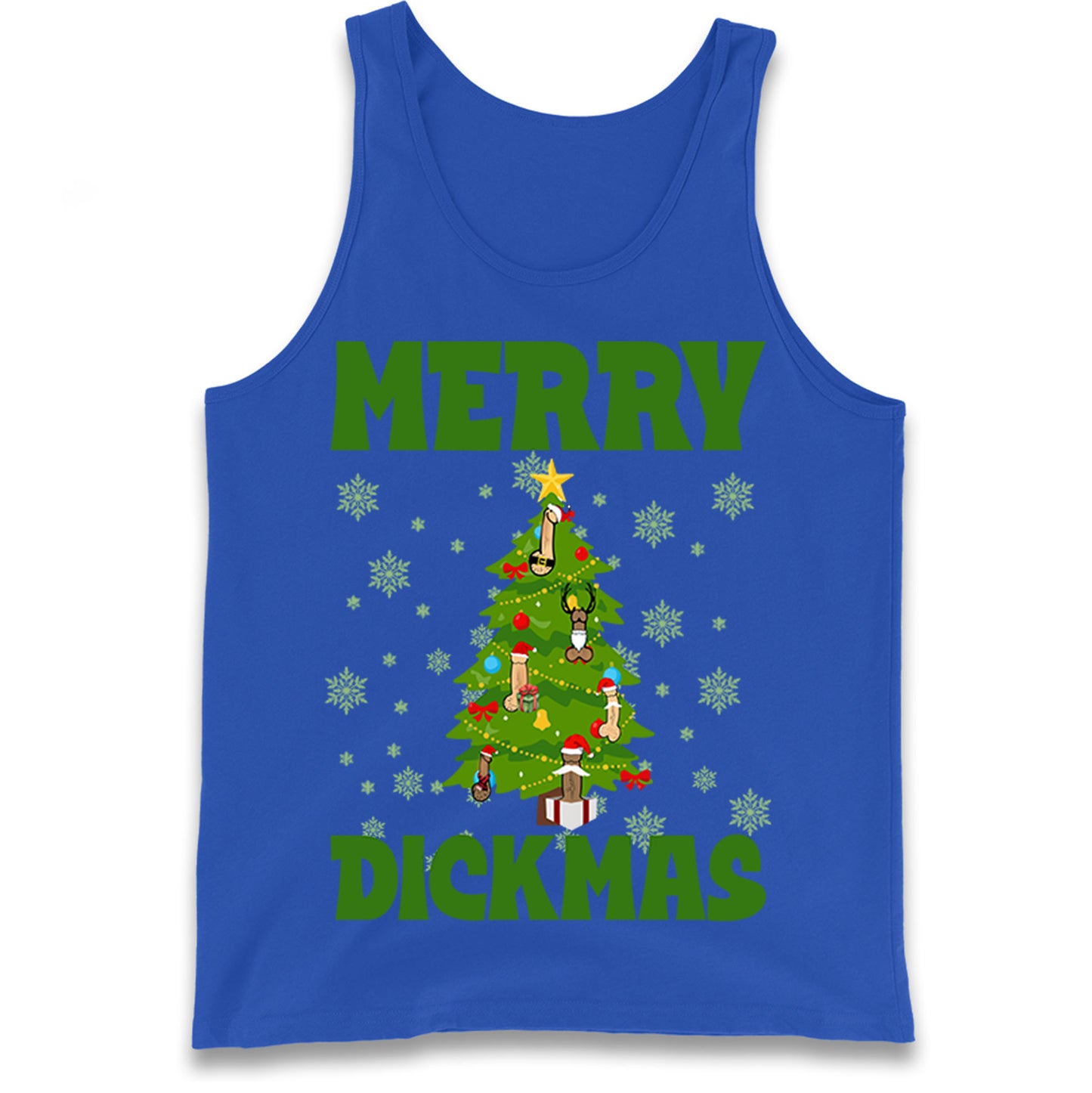 Merry Dickmas Funny Christmas Tank Top