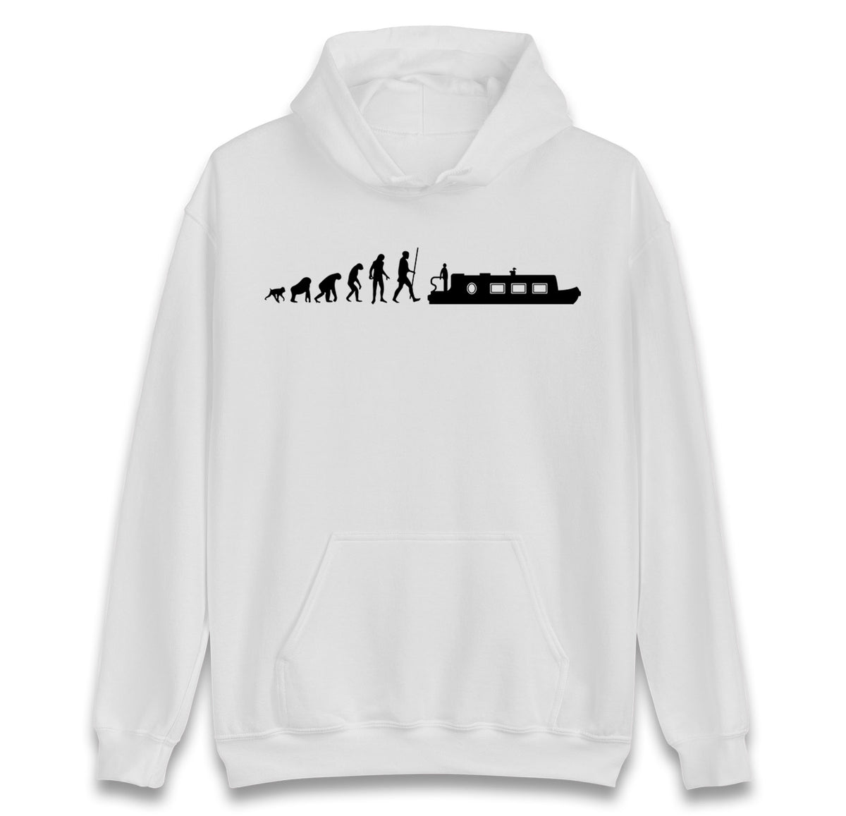 Human Evolution Canal boat hoodie