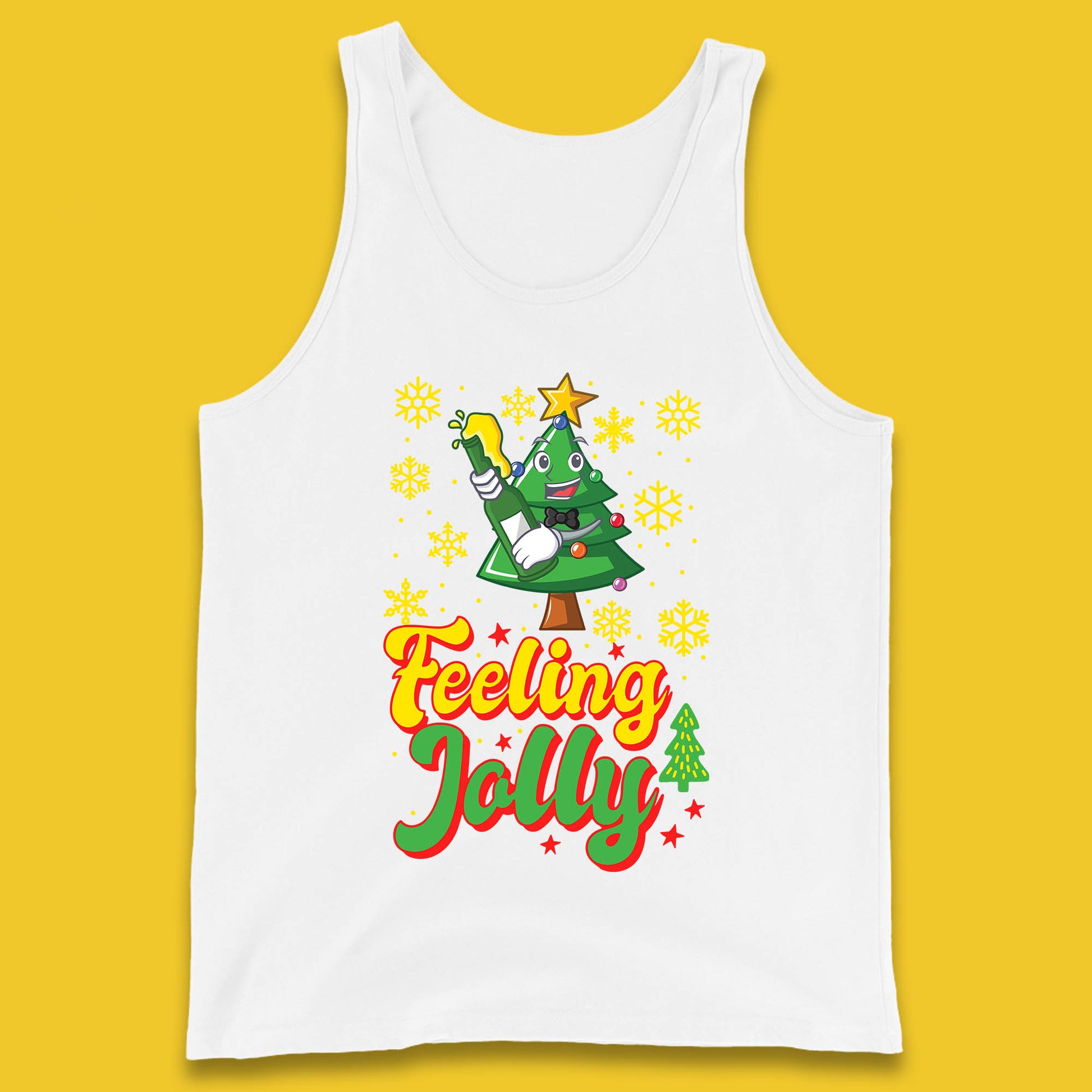 feeling jolly christmas beer tank top