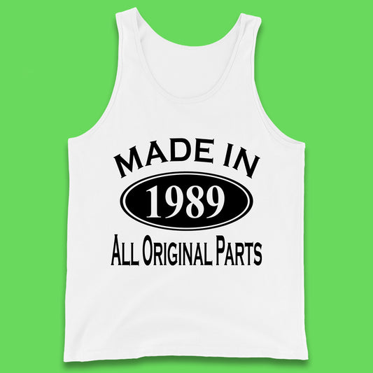 Made In 1989 All Original Parts Vintage Retro 34th Birthday Funny 34 Years Old Birthday Gift Tank Top