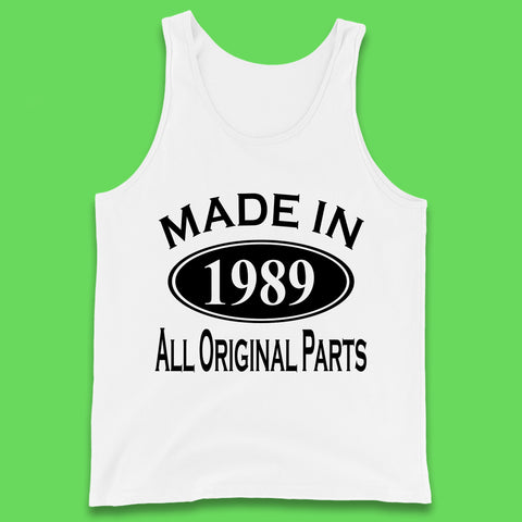 Made In 1989 All Original Parts Vintage Retro 34th Birthday Funny 34 Years Old Birthday Gift Tank Top