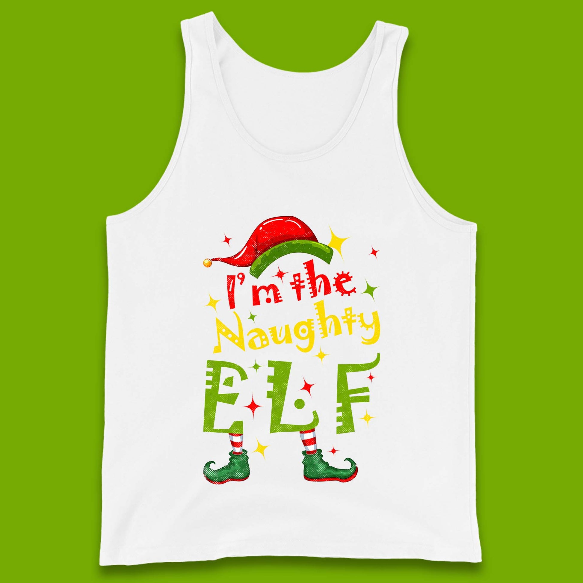 naughty elf tank top