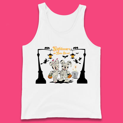 Nightmare On Main Street Disney Halloween Mickey Minnie Mouse Mummy Disneyland Trip Tank Top