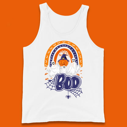Halloween Boo Ghosts With Witch Pumpkin Scary Spooky Season Tank Top