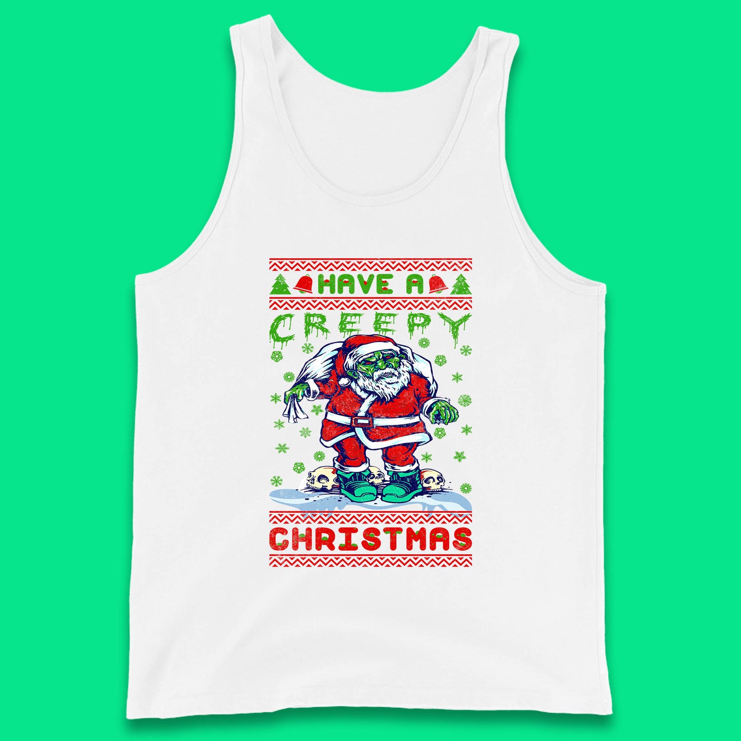 zombie santa claus tank top
