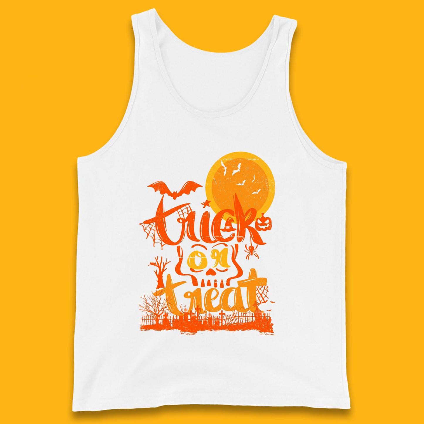 Trick Or Treat Happy Halloween Horror Scary Spooky Season Halloween Vibes Tank Top