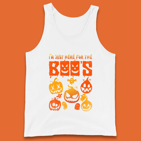 I'm Just Here For The Boos Halloween Funny Pumpkin Ghost Boos Jack-o-lantern Tank Top
