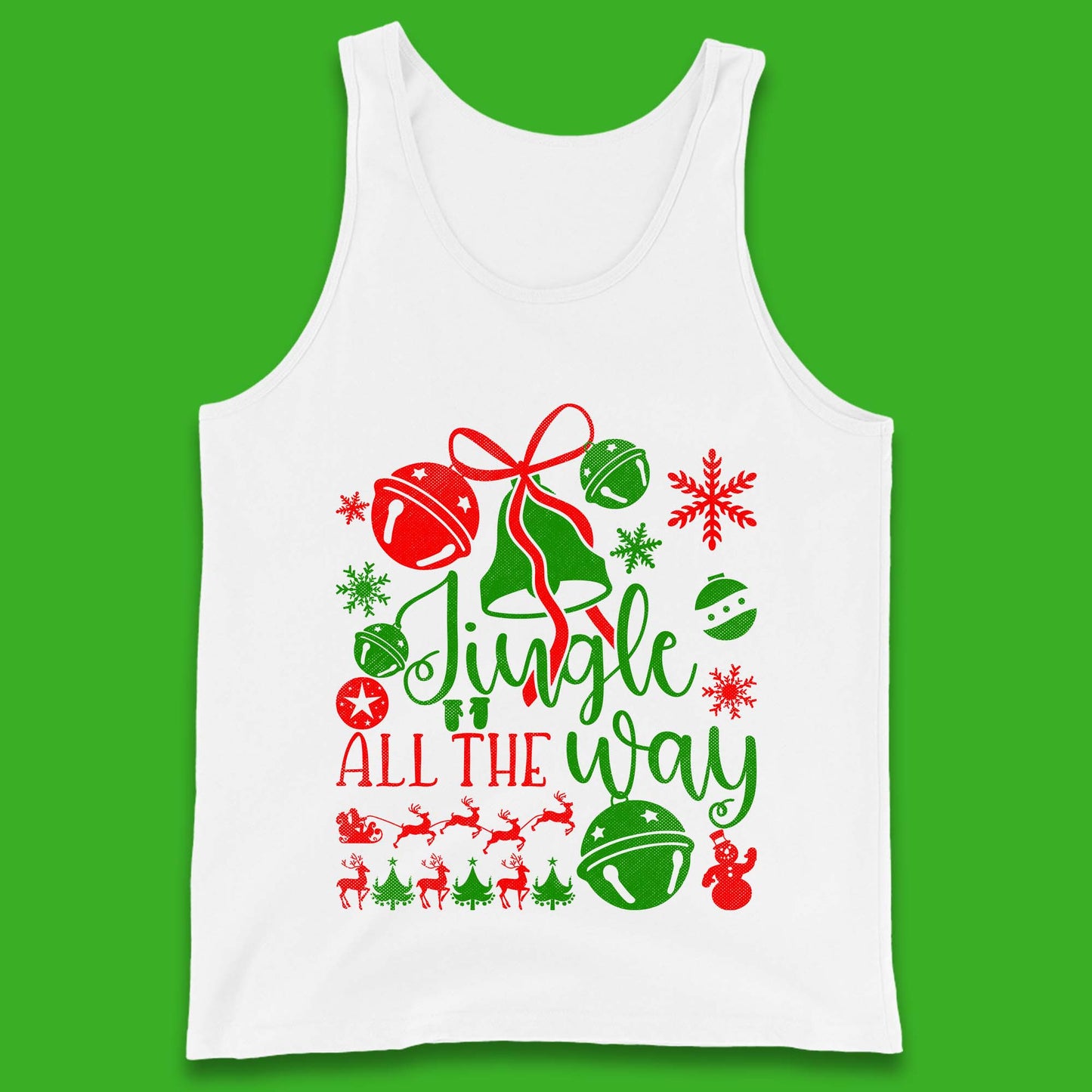 jingle all the way christmas tank top