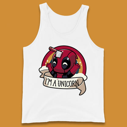 I'm A Unicorn Funny Deadpool Rainbow Colors Marvel Avengers Superhero Fictional Character Tank Top