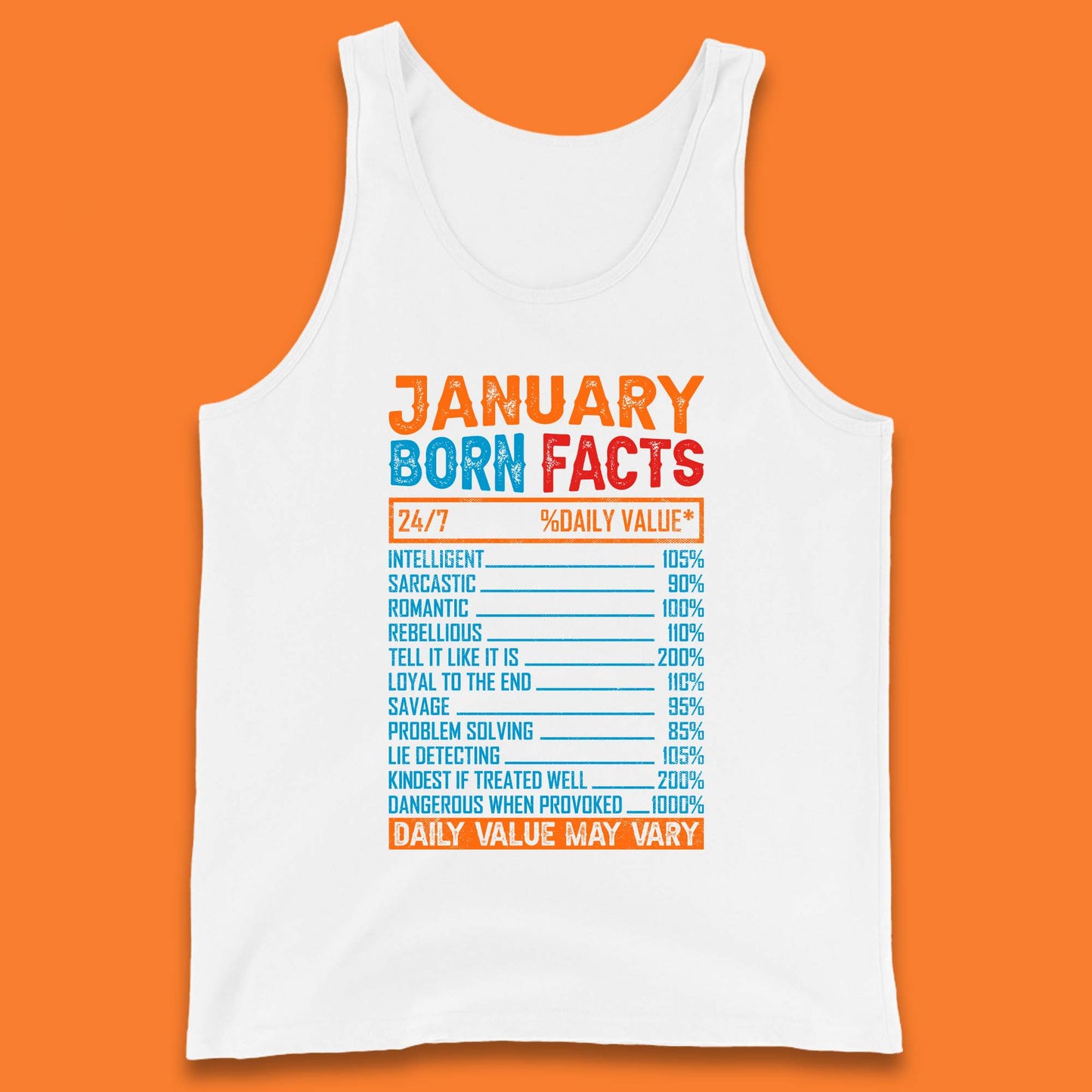 January Born Facts Tank Top