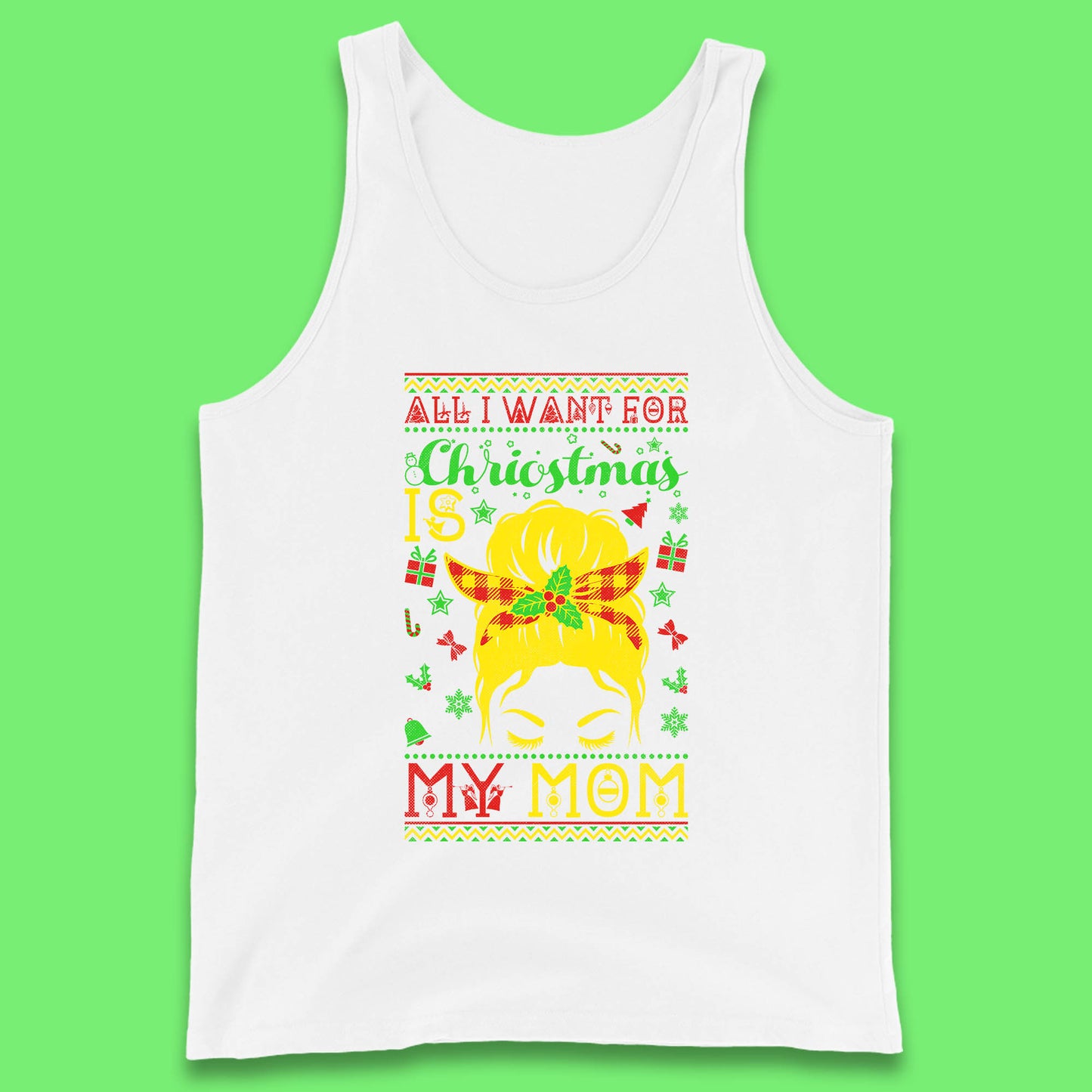 mom christmas tank top