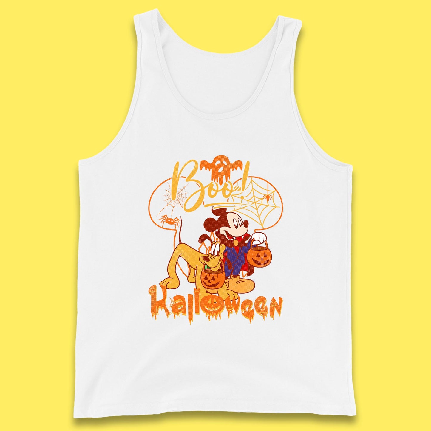 Boo Halloween Mickey Mouse And Pluto Friends Disney Halloween Disneyland Trip Tank Top