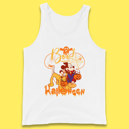 Boo Halloween Mickey Mouse And Pluto Friends Disney Halloween Disneyland Trip Tank Top