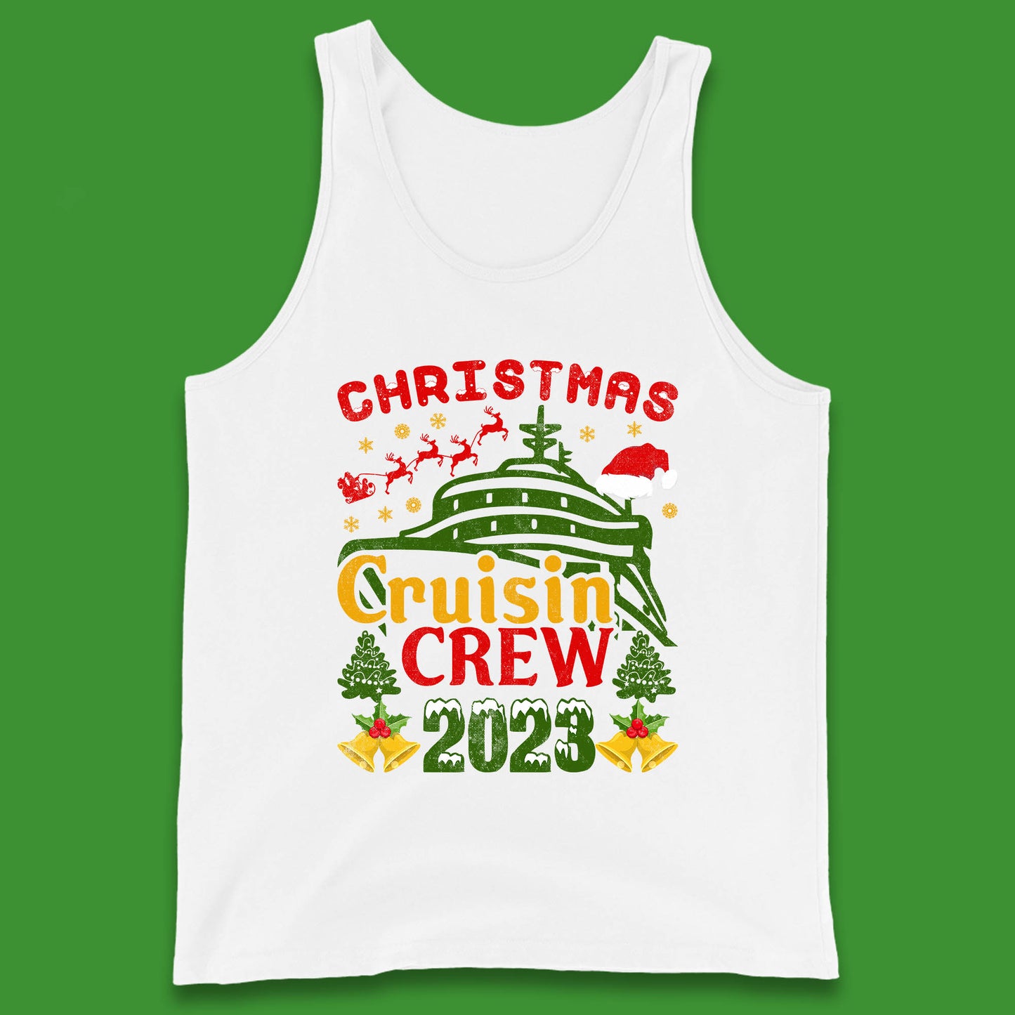 Christmas Cruisin Crew 2023 Xmas Cruise Vacation Cruising Squad Tank Top