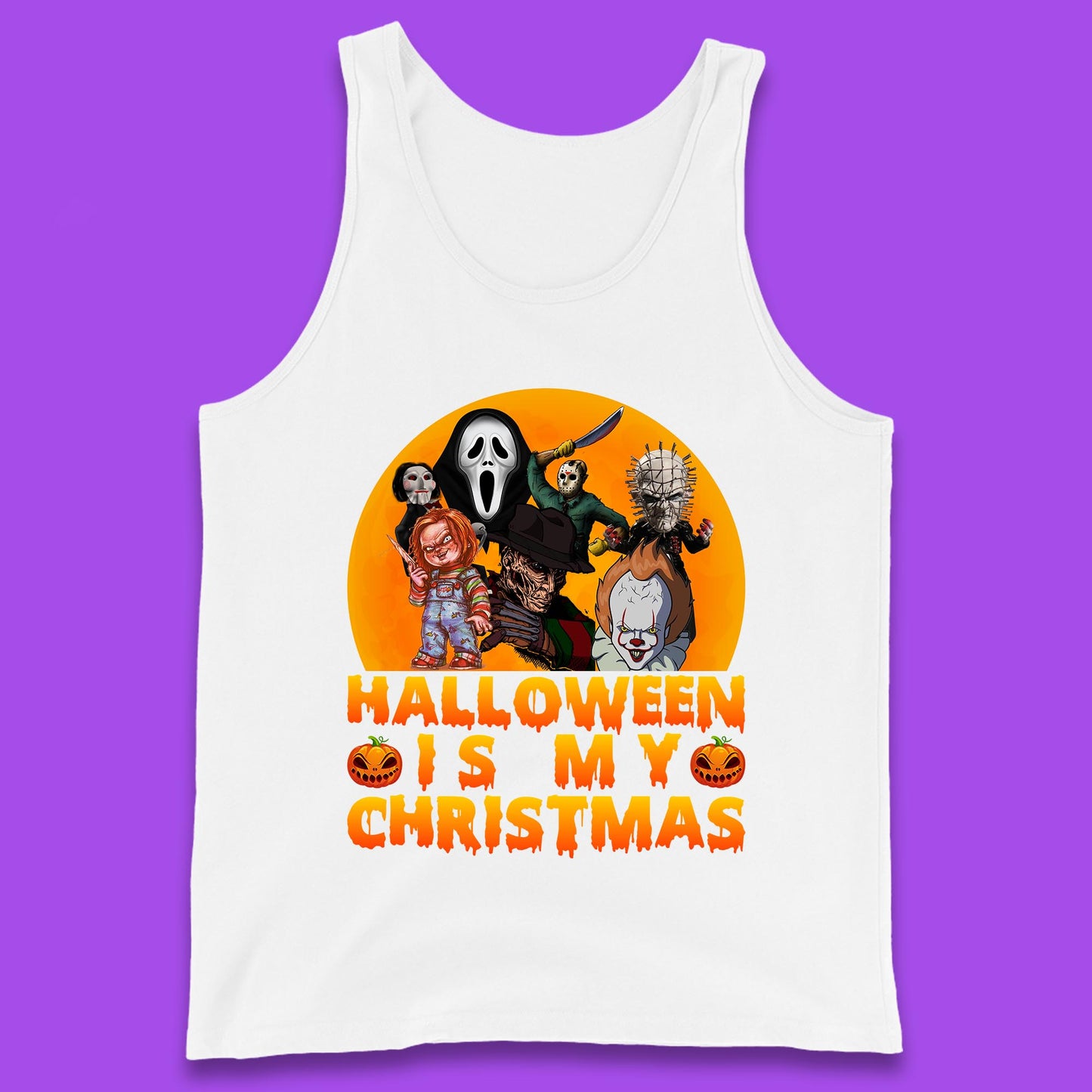 iconic horror movie characters tank top