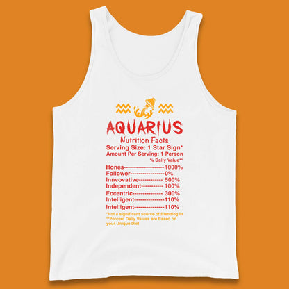 Aquarius Nutrition Facts Tank Top